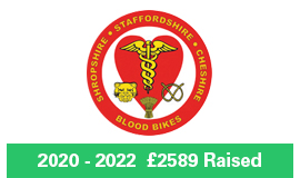 Blood Bikes 2020 - 2022 £2589 Raised